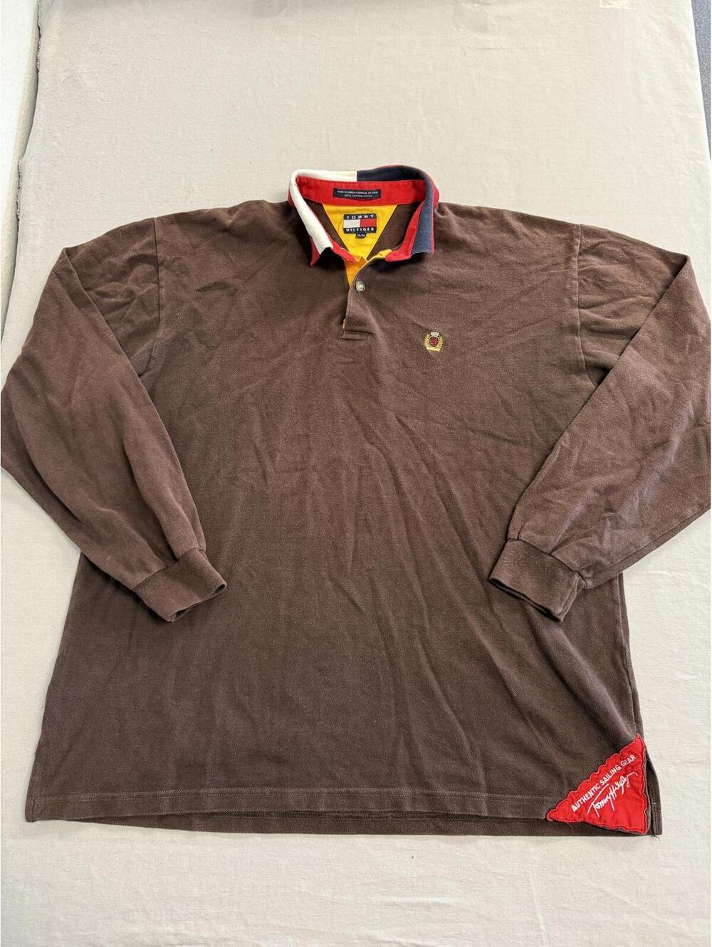 Vintage 90s Tommy Hilfiger Ruby Polo LS Sailing XL